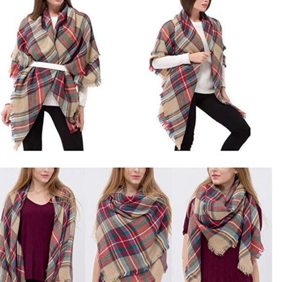 Plaid Blanket Scarf - Picture 6 of 6